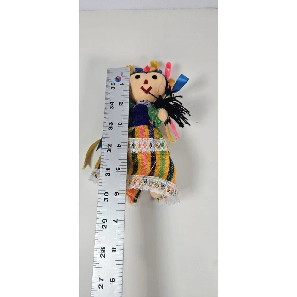 Muñeca Lele Mexican Handmade Doll Traditional Folk Art Braided Ribbon‎ Hair